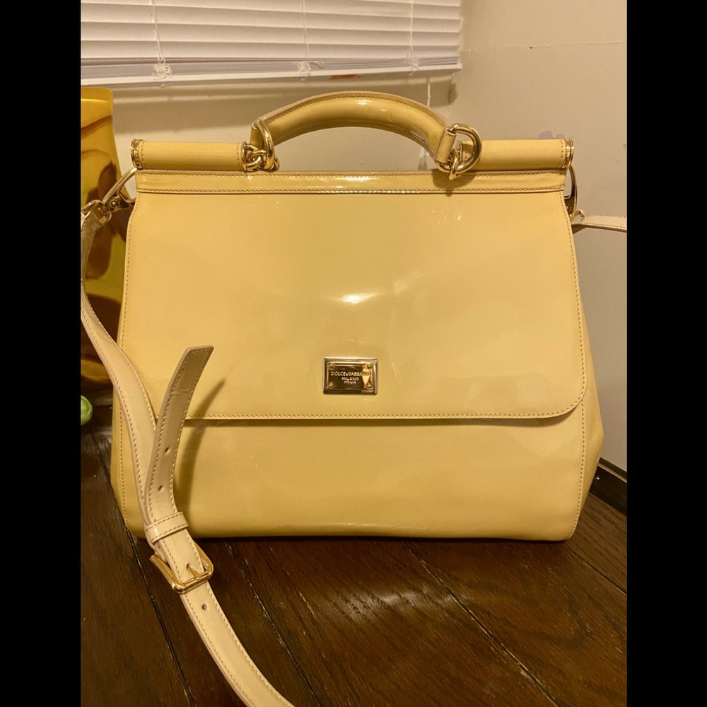 - Dolce & Gabbana Sicily patent leather bag